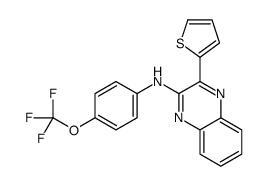 3-thiophen-2-yl-N-[4-(trifluoromethoxy)phenyl]quinoxalin-2-amine结构式