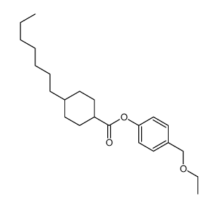 [4-(ethoxymethyl)phenyl] 4-heptylcyclohexane-1-carboxylate Structure