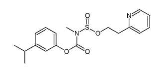 (3-propan-2-ylphenyl) N-methyl-N-(2-pyridin-2-ylethoxysulfinyl)carbamate结构式
