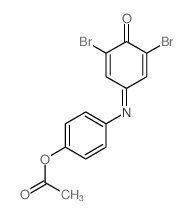 [4-[(3,5-dibromo-4-oxo-1-cyclohexa-2,5-dienylidene)amino]phenyl] acetate结构式