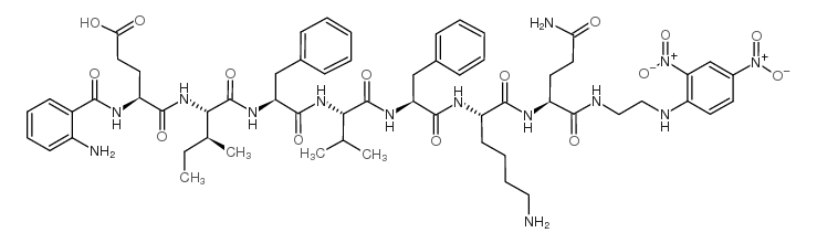 Abz-Glu-Ile-Phe-Val-Phe-Lys-Gln-ethylenediamine-Dnp structure