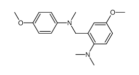4-methoxy-2-(((4-methoxyphenyl)(methyl)amino)methyl)-N,N-dimethylaniline结构式