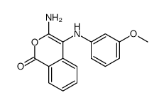 3-amino-4-(3-methoxyanilino)isochromen-1-one Structure