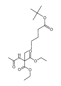 2-acetylamino-2-ethoxycarbonyl-octanedioic acid 8-tert-butyl ester 1-ethyl ester结构式