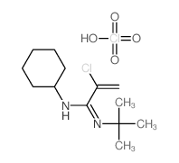 2-Propenimidamide, 2-chloro-N-cyclohexyl-N-(1,1-dimethylethyl)-, monoperchlorate structure