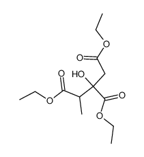 2-hydroxy-butane-1,2,3-tricarboxylic acid triethyl ester结构式