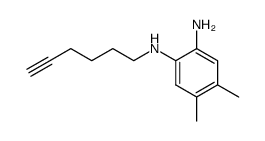 N1-(hex-5-yn-1-yl)-4,5-dimethylbenzene-1,2-diamine结构式