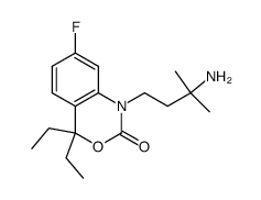 1-(3-amino-3-methyl-butyl)-4,4-diethyl-7-fluoro-1,4-dihydro-benzo[d][1,3]oxazin-2-one Structure