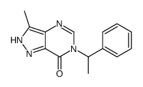 7-methyl-3-(1-phenylethyl)-3,5,8,9-tetrazabicyclo[4.3.0]nona-4,6,9-tri en-2-one structure