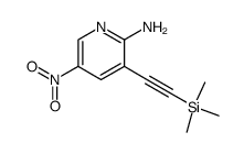 5-nitro-3-((trimethylsilyl)ethynyl)pyridin-2-amine structure