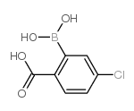 2-硼酸-4-氯苯甲酸结构式
