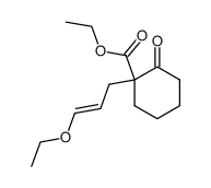 (E)-Ethyl 1-(3-ethoxy-2-propenyl)-2-oxocyclohexane-carboxylate结构式