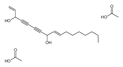 acetic acid,heptadeca-1,9-dien-4,6-diyne-3,8-diol结构式