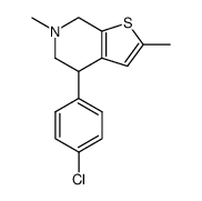 2,6-dimethyl-4-(p-chlorophenyl)-4,5,6,7-tetrahydro-thieno[2,3-c]pyridine结构式