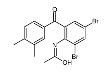 N-[2,4-dibromo-6-(3,4-dimethylbenzoyl)phenyl]acetamide结构式
