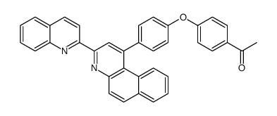 1-[4-[4-(3-quinolin-2-ylbenzo[f]quinolin-1-yl)phenoxy]phenyl]ethanone Structure