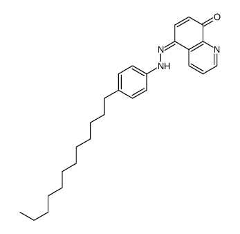 5-[(4-dodecylphenyl)hydrazinylidene]quinolin-8-one结构式