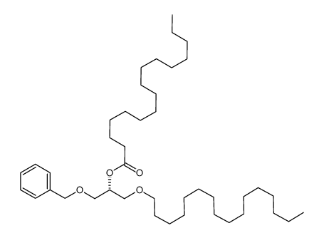 1-O-hexadecyl-2-palmitoyl-3-O-benzyl-sn-glycerol结构式