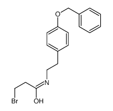 3-bromo-N-[2-(4-phenylmethoxyphenyl)ethyl]propanamide Structure