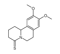 9,10-dimethoxy-1,2,3,6,7,11b-hexahydro-pyrido[2,1-a]isoquinoline-4-thione结构式
