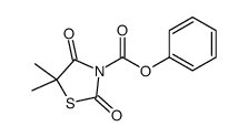 phenyl 5,5-dimethyl-2,4-dioxo-1,3-thiazolidine-3-carboxylate结构式