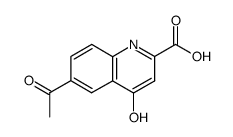 6-Acetyl-4-hydroxy-quinoline-2-carboxylic acid结构式