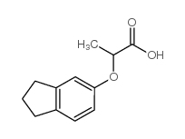 2-(2,3-二氢-1H-茚-5-基氧基)丙酸结构式