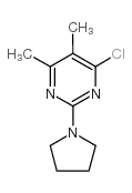 4-chloro-5,6-dimethyl-2-pyrrolidin-1-ylpyrimidine结构式