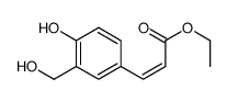 ethyl 3-[4-hydroxy-3-(hydroxymethyl)phenyl]prop-2-enoate结构式