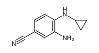 3-amino-4-(cyclopropylamino)benzonitrile结构式