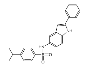 N-(2-phenyl-1H-indol-5-yl)-4-propan-2-ylbenzenesulfonamide结构式