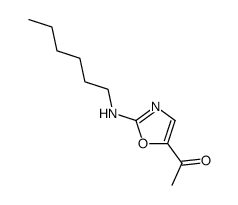 5-acetyl-2-N-n-hexylaminooxazole Structure