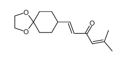 5-methyl-1-(1,4-dioxaspiro[4.5]decan-8-yl)hexa-1,4-dien-3-one结构式