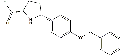 (2S,5R)-5-(4-(benzyloxy)phenyl)pyrrolidine-2-carboxylic acid Structure