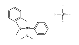 benzylbis(dimethylaminato)phenylphosphorus(1+) tetrafluoroborate(1-) Structure