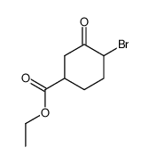 bromo-4 oxo-3 cyclohexane-carboxylate d'ethyle Structure