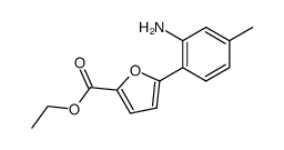 ethyl 5-(2-amino-4-methylphenyl)furan-2-carboxylate结构式