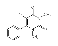 5-溴-1,3-二甲基-6-苯基尿嘧啶结构式