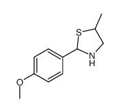 2-(4-methoxyphenyl)-5-methyl-1,3-thiazolidine结构式