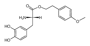 p-methoxyphenylethyl ester of L-3,4-dihydroxyphenylalanine结构式