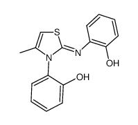 (Z)-2-[2-[(2-hydroxyphenyl)imino]-4-methyl-1,3-thiazol-3(2H)-yl]phenol结构式