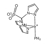 [Ir(phosphine)(tris(pyrazolyl)methane sulfonate)]结构式
