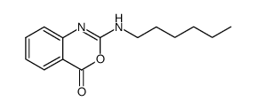 2-hexylamino-4H-3,1-benzoxazin-4-one结构式