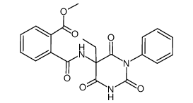 N-(5-ethyl-hexahydro-2,4,6-trioxo-1-phenyl-5-pyrimidinyl)phthalamic acid methyl ester结构式