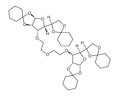 1,5-bis(1',2':5',6'-di-O-cyclohexylidene-α-D-glucofuranos-3'-yloxy)-3-oxapentane结构式