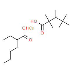 (tert-decanoato-O)(2-ethylhexanoato-O)copper结构式