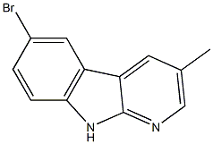 6-bromo-3-methyl-9H-pyrido[2,3-b]indole结构式