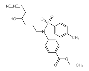 Benzoic acid,4-[(5-azido-4-hydroxypentyl)[(4-methylphenyl)sulfonyl]amino]-, ethyl ester结构式