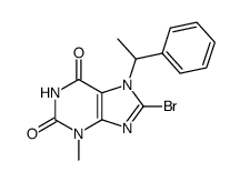 3-Methyl-7-α-methylbenzyl-8-bromxanthine Structure