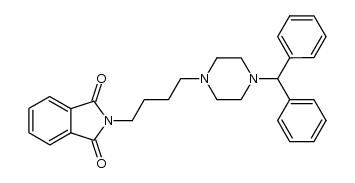 N-{4-[4-(diphenylmethyl)piperazin-1-yl]butyl}isoindoline-1,3-dione Structure